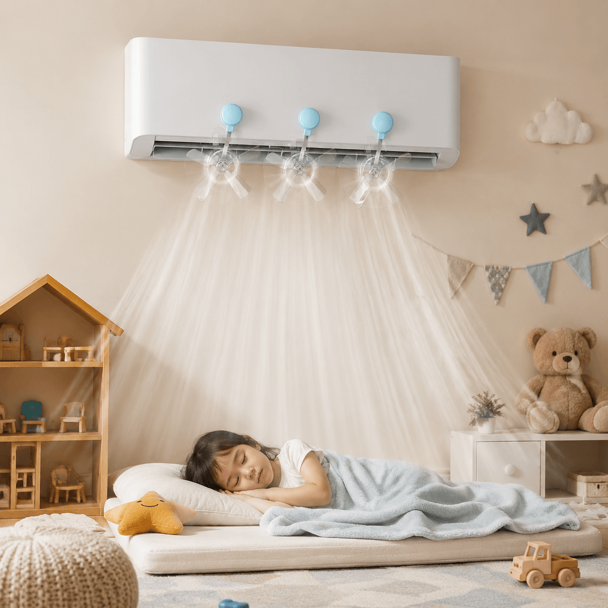 Homero Suction Cup Mounted Wind Deflector for Air-Conditioners