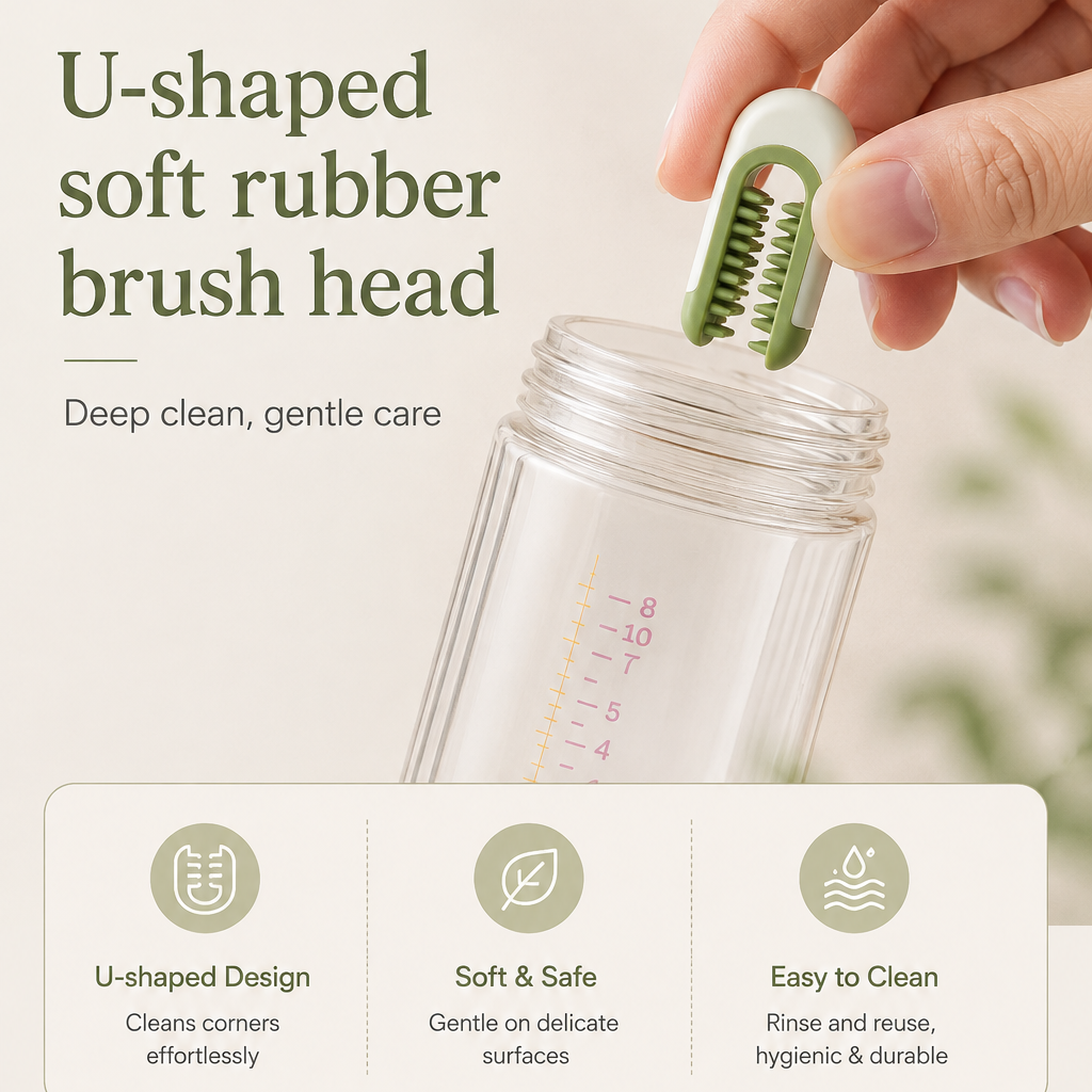 3 in 1 Telescopic Cup Cleaning Brush Set with Storage Case
