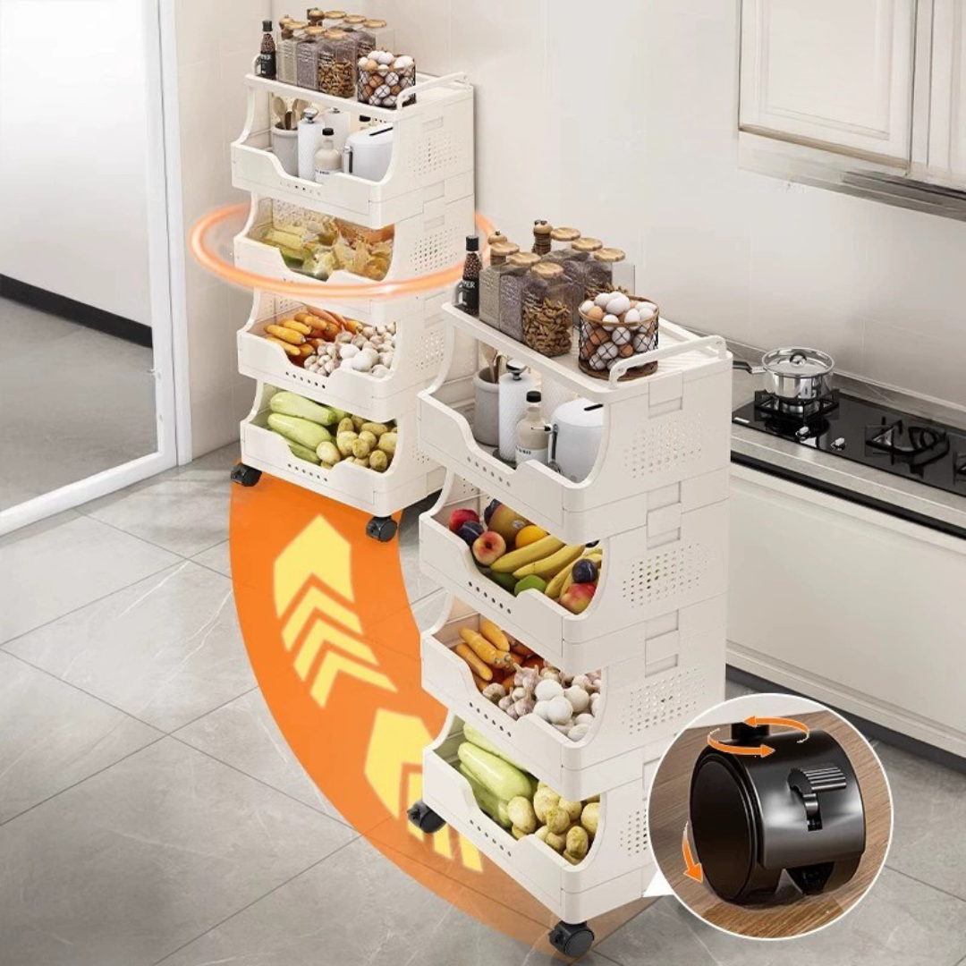 Premium Multi Layer Storage Rack With 360° Caster Wheels