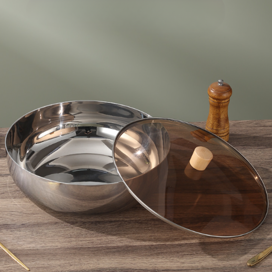 Homero Large-Capacity Stainless Steel Mixing Bowl with Lid