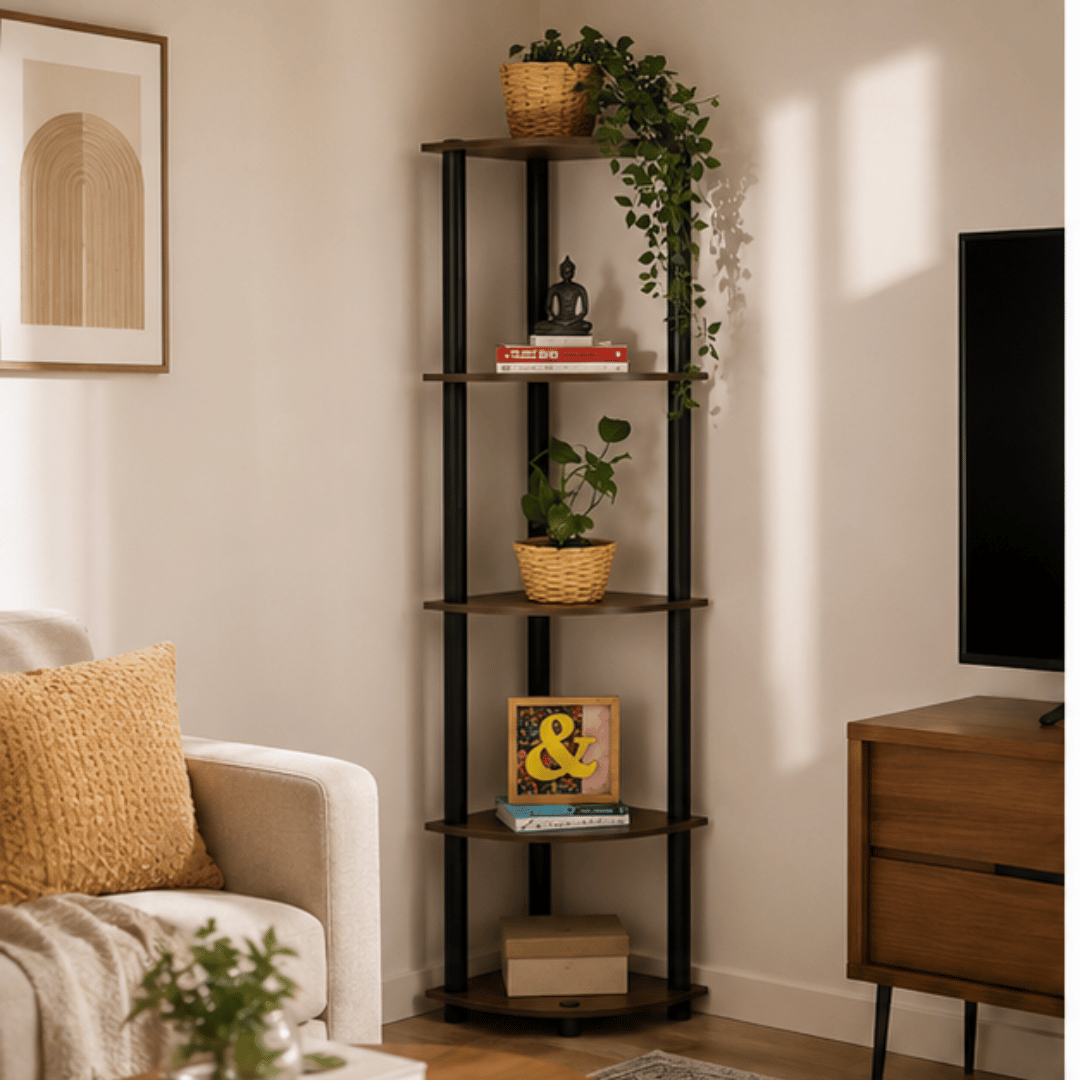 5-Tier Multipurpose Corner Storage Display Shelf