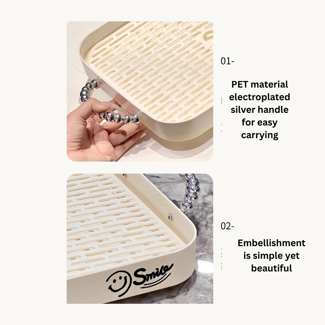 Elegance Detachable Double-Layer Acrylic Tea Tray