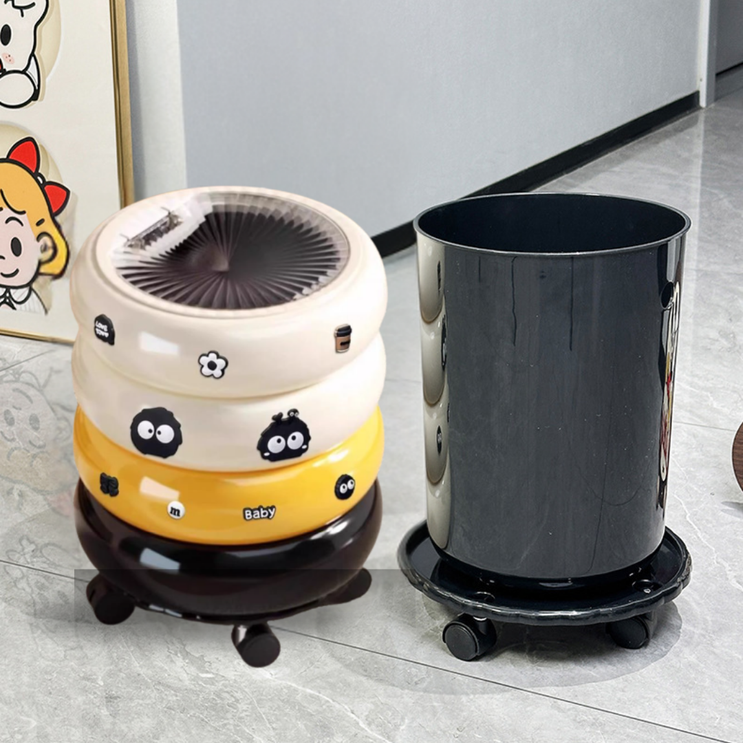 Elegant Odor Lock Trash Bin with Wheels