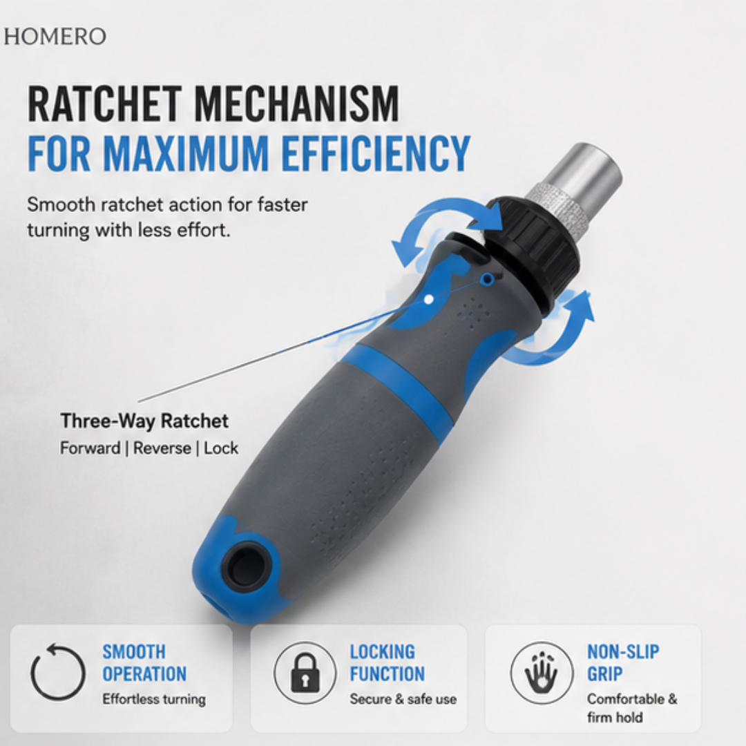 Multi Function Ratchet Screwdriver Repair Tool Kit (24pcs)