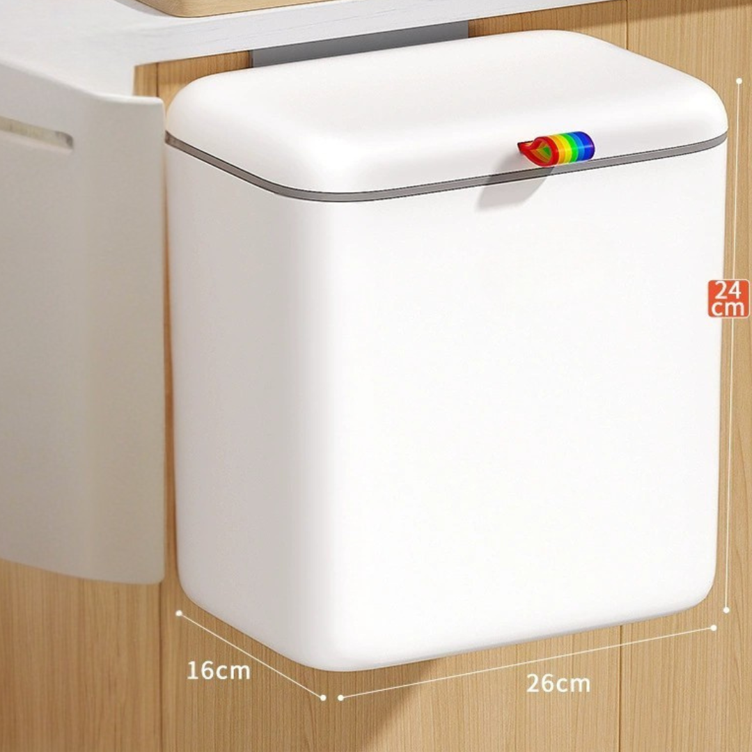 HOMERO Space Saving Dual Installation Compact Hanging Trash Can