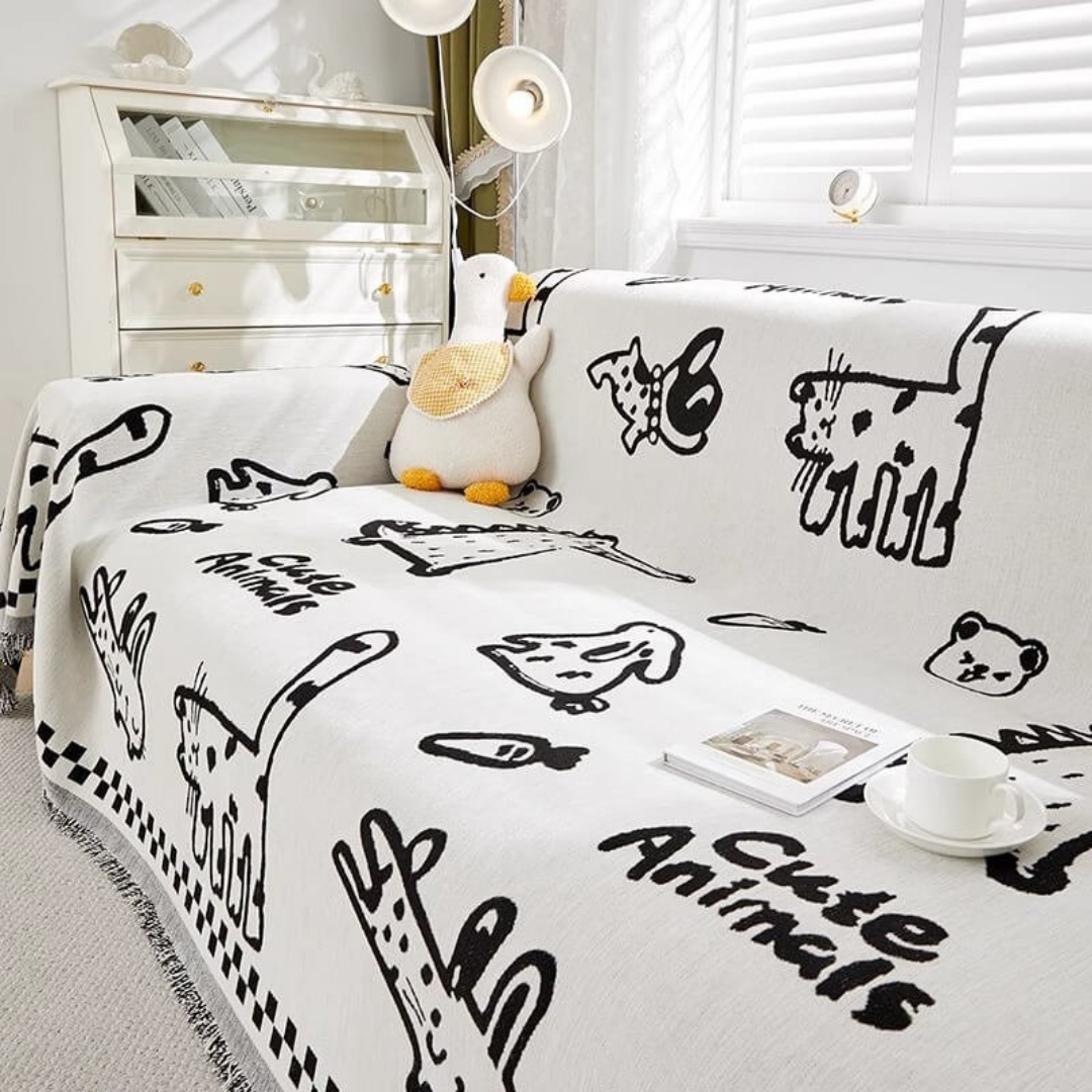 Luxury Reversible Chenille Sofa Throw Cover