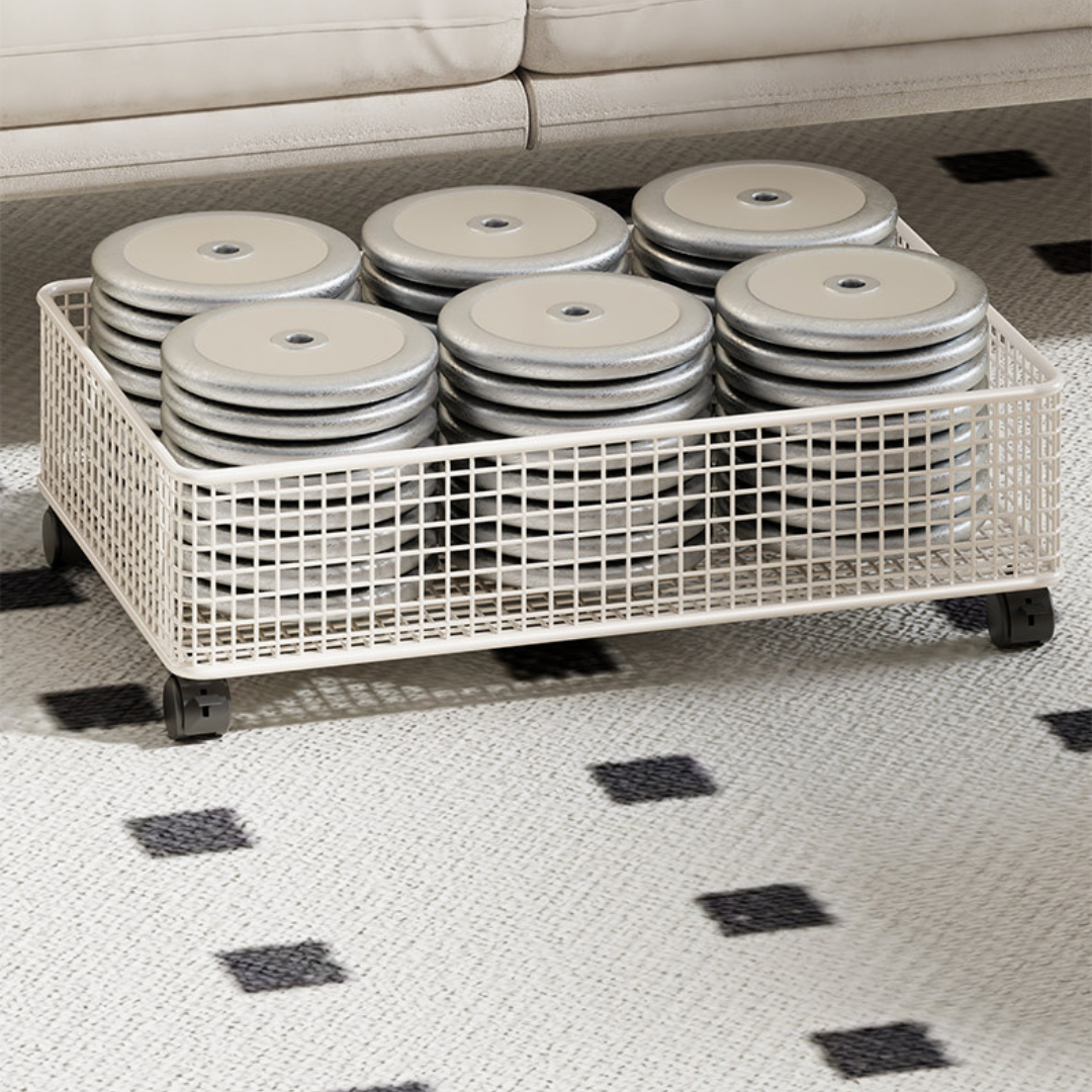 Multi-Purpose Rolling Underbed Toy Storage Basket with Wheels