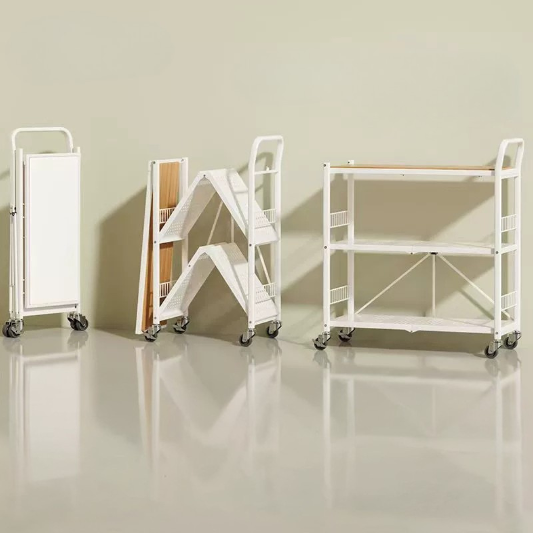 Multi-Purpose Foldable Utility Storage Cart with Wheels