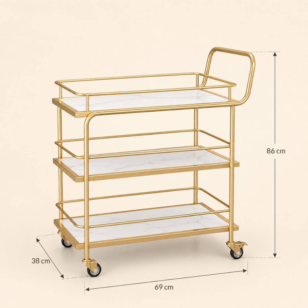 3 Tier Multipurpose Rolling Storage Cart