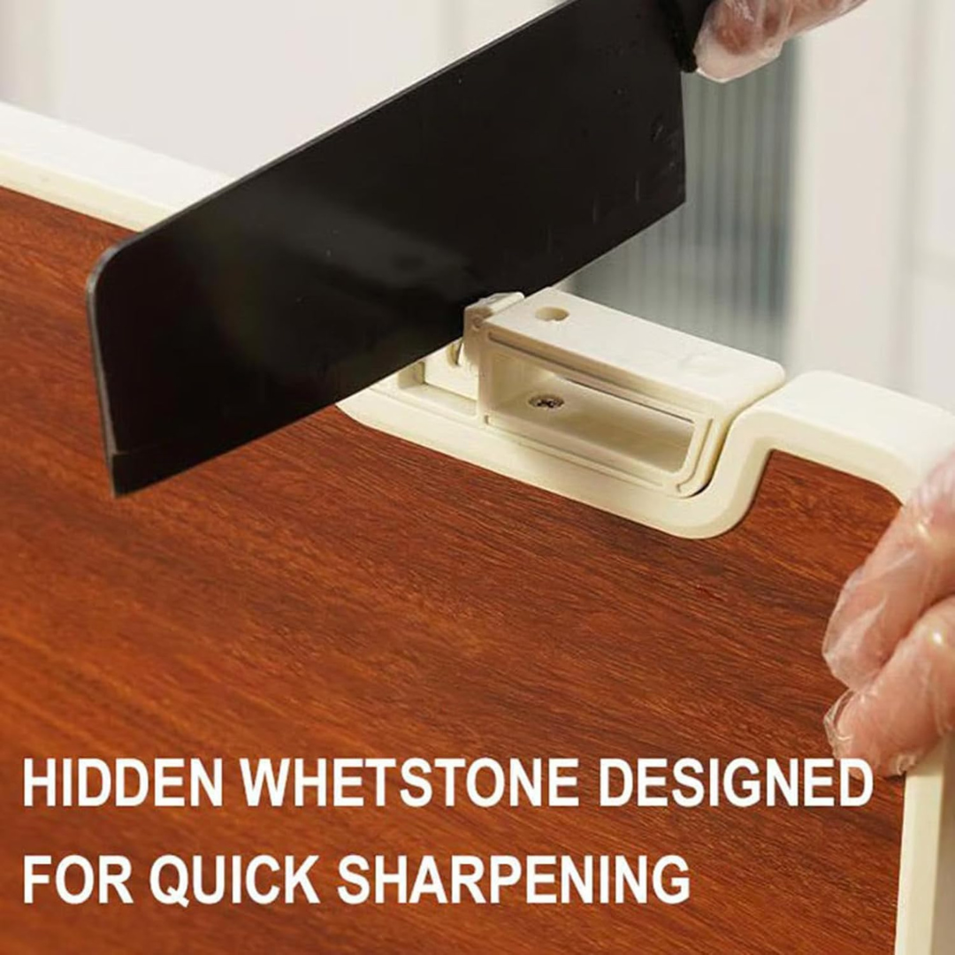 Double-Sided Chopping Board with Built-in Sharpener and Stand