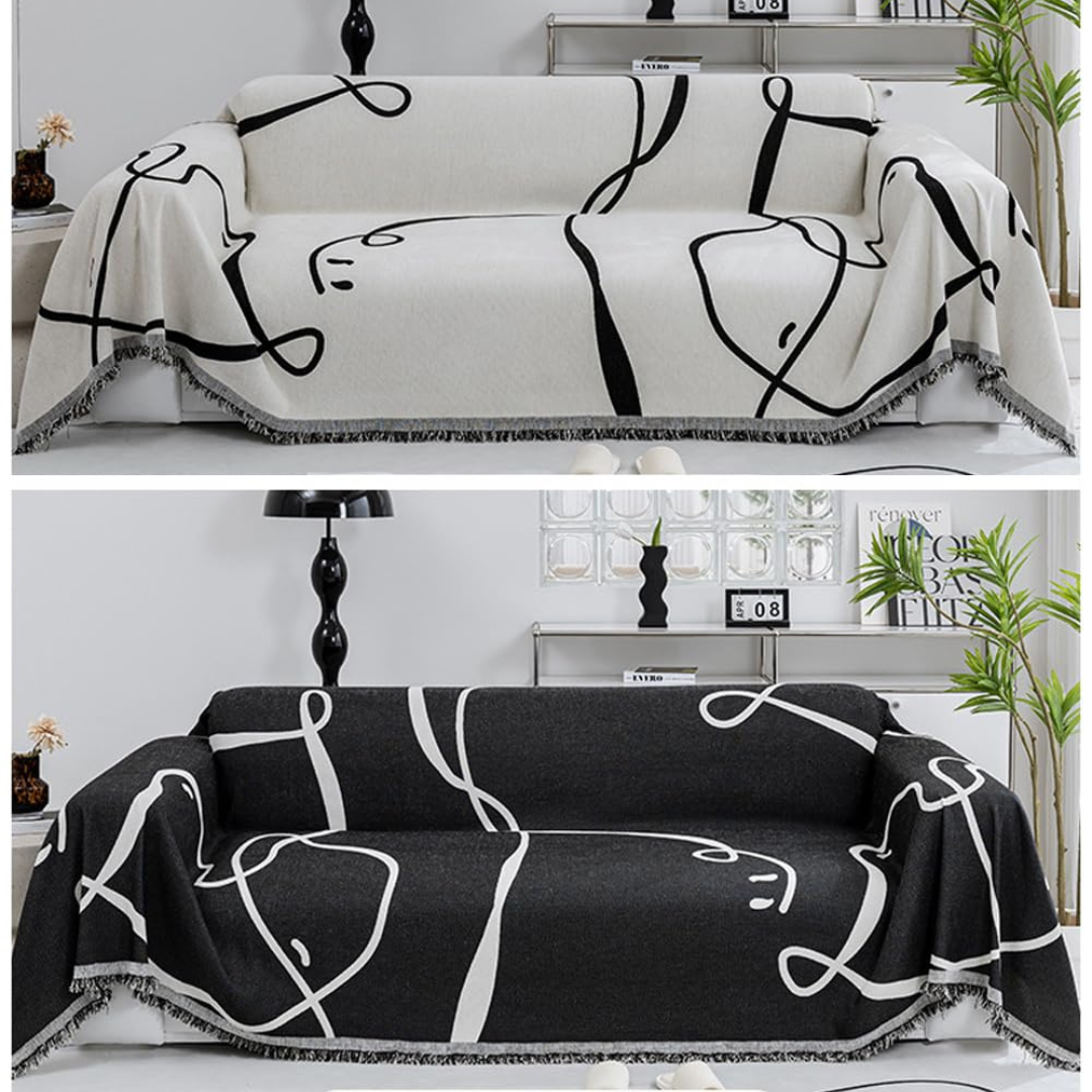 Double Sided Chenille Fabric Non Slip Sofa Cover