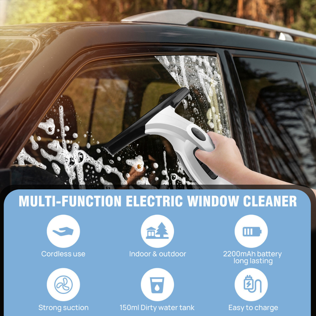 Electric Multi Surface Window Cleaning Squeegee Kit