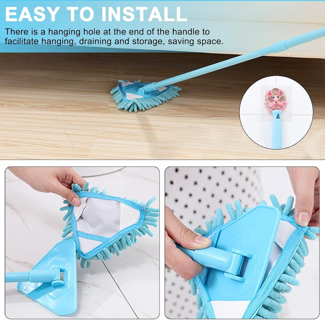 180° Rotatable Adjustable Triangle Cleaning Mop with Rotating Head