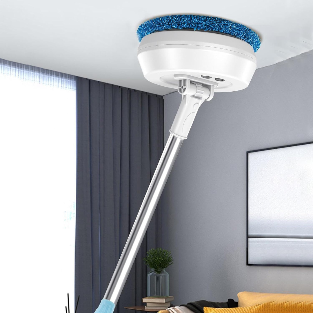 Electric Cleaning Mop with Extendable Handle and Rotating Head