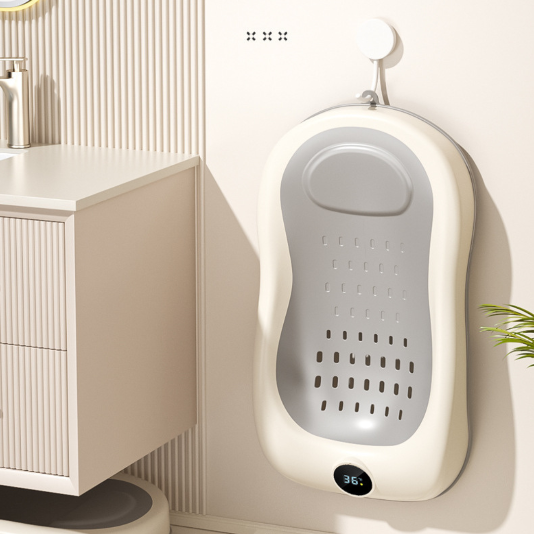 Foldable Baby Bath Comfortable Seat Support with Anti-Slip Base