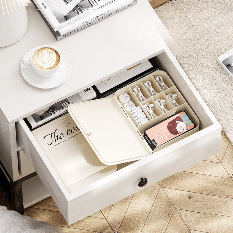 Elegant Book-Style Plastic Cord Organizer Boxes with Lid and 8 Compartment