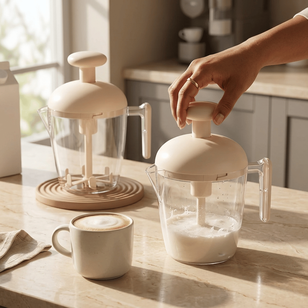 HOMERO Multi-Purpose Ergonomic Design Multi-Blade Manual Egg Mixer