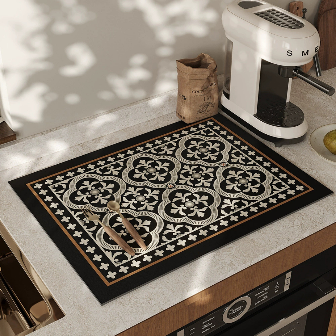 HOMERO Elegant Classic Pattern Absorbent Anti-Slip Diatom Mat