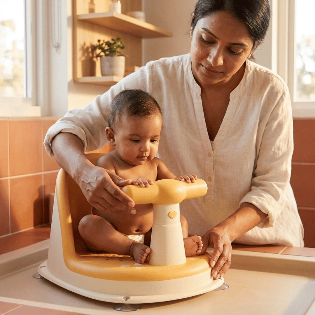 Homero Comfortable Foldable Baby Safe Bath Seat Chair