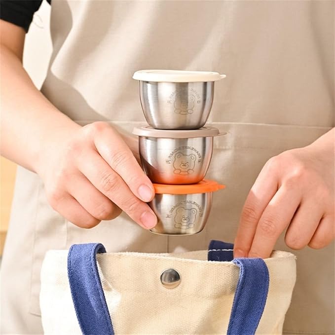 Homero Stainless Steel Dressing & Condiment Container with Lid