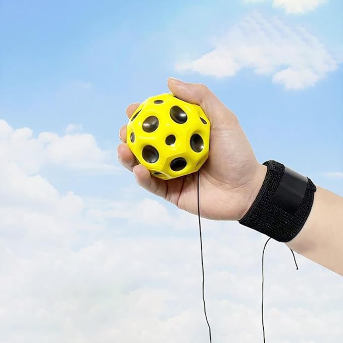 Bouncy Wristband Ball with Wrist Strap & String