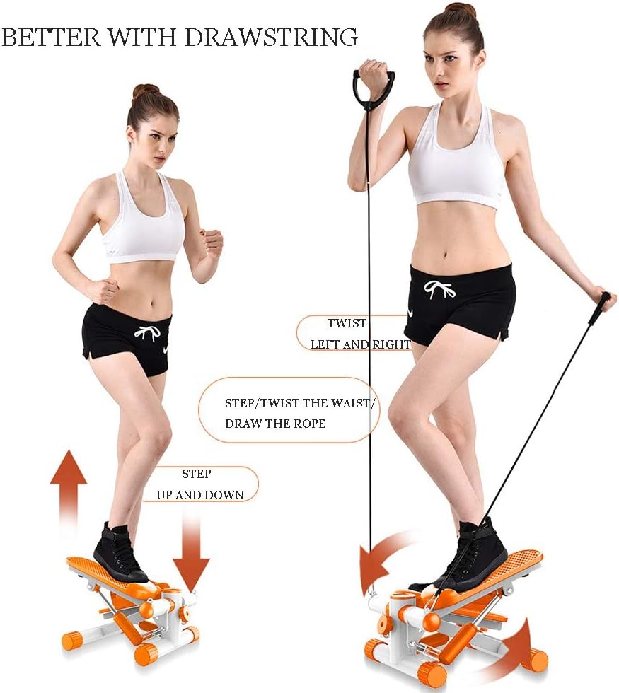 Homero Mini Fitness Stepper Machine with Adjustable Resistance Bands and LCD Display