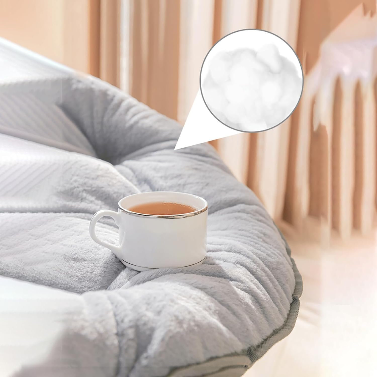 Soft Cushioned Foldable Oversized Moon Saucer Chair