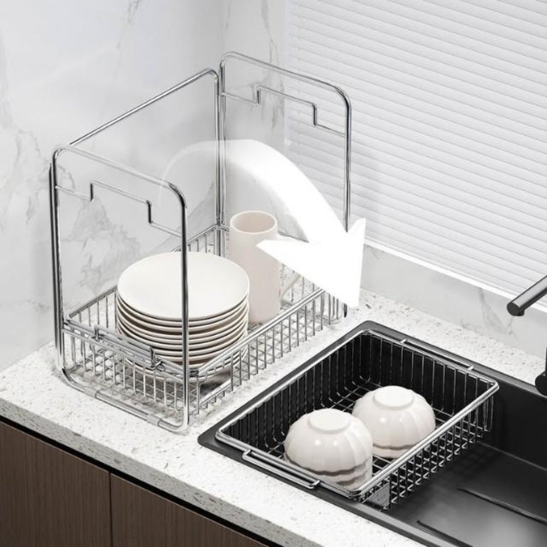 Double Layer Stainless Steel Countertop Storage Rack