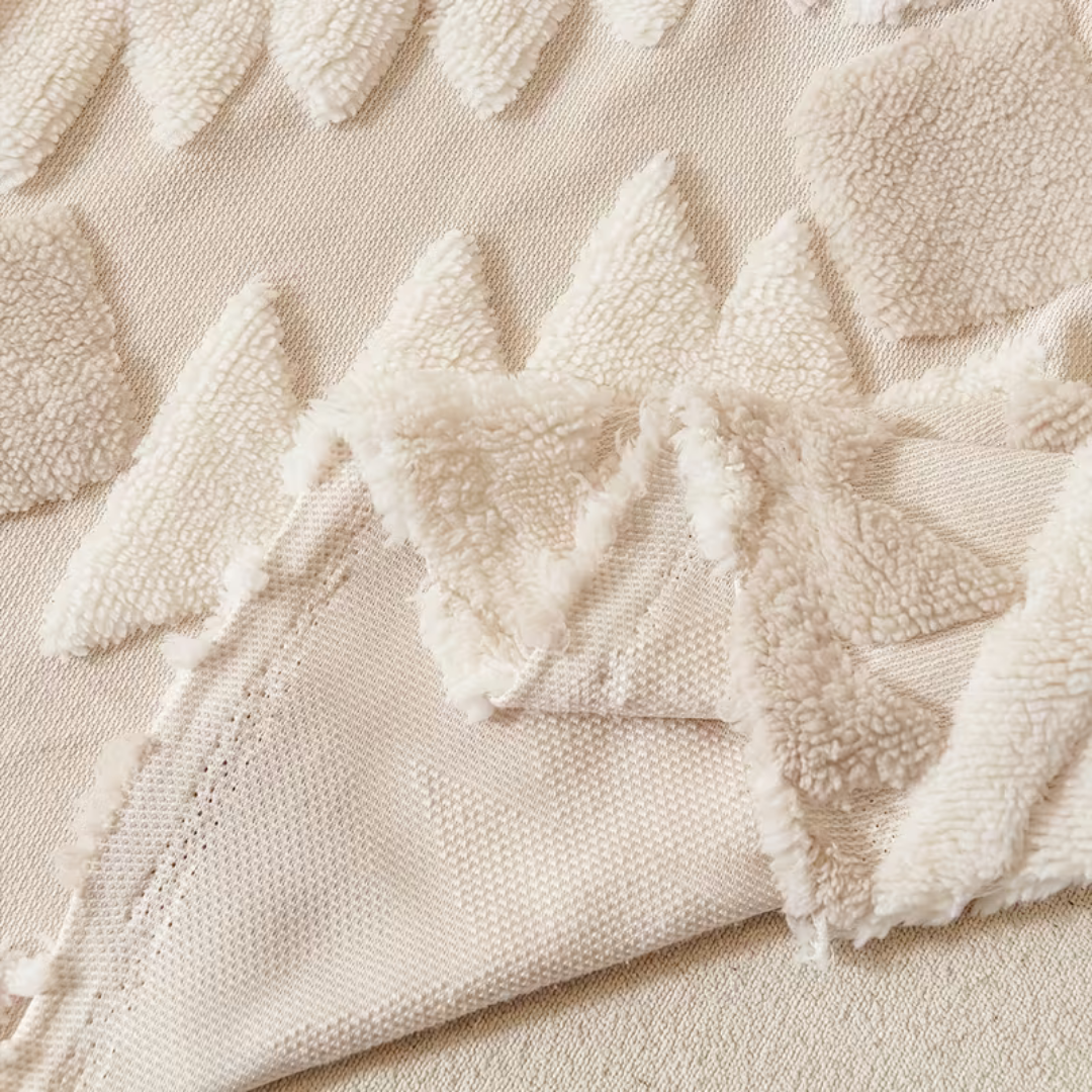 Diamond Pattern Elegant Reversible Chenille Fabric Throw Sofa Cover