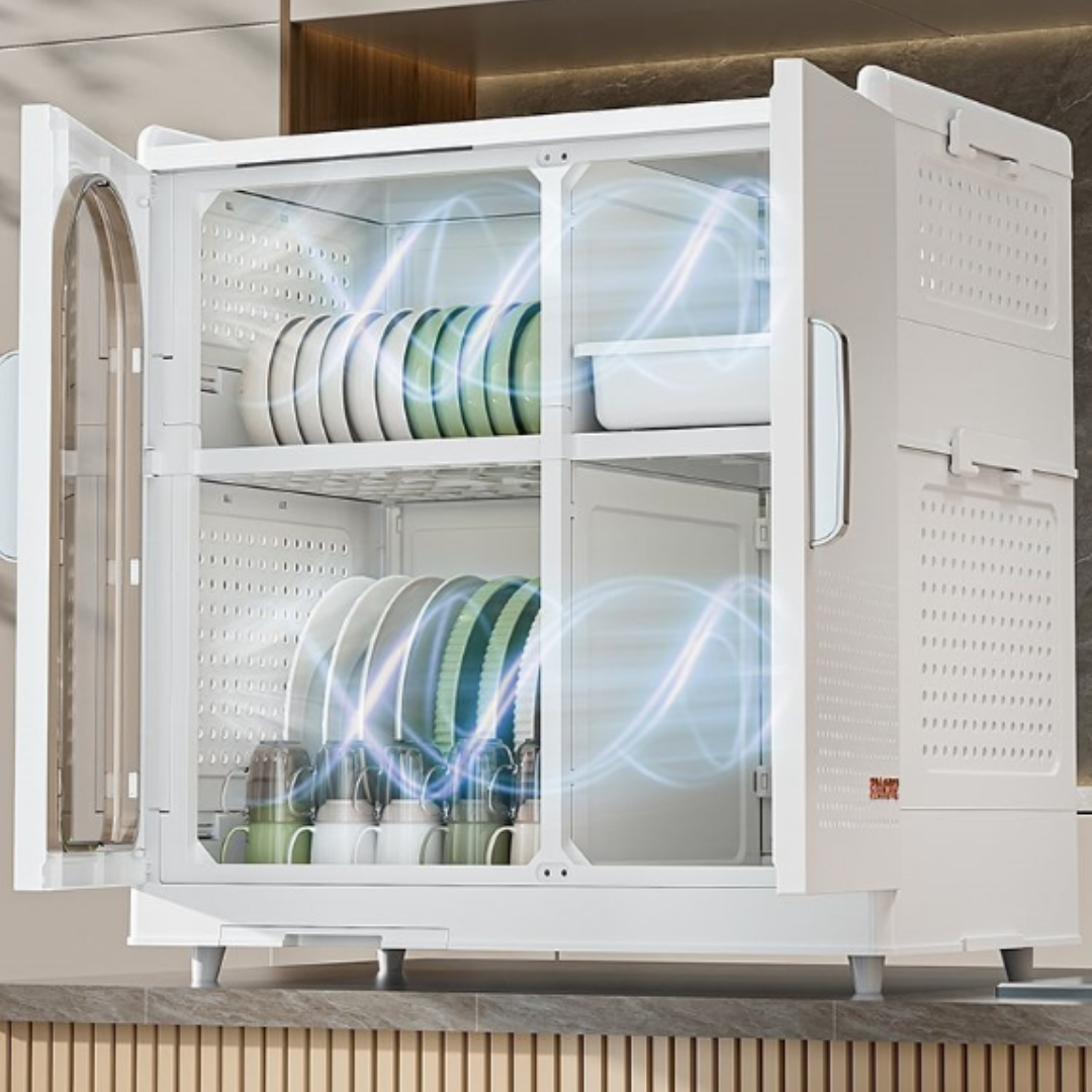 Homero All-in-One Magnetic Double Door Smart Space Utensils Storage Cabinet