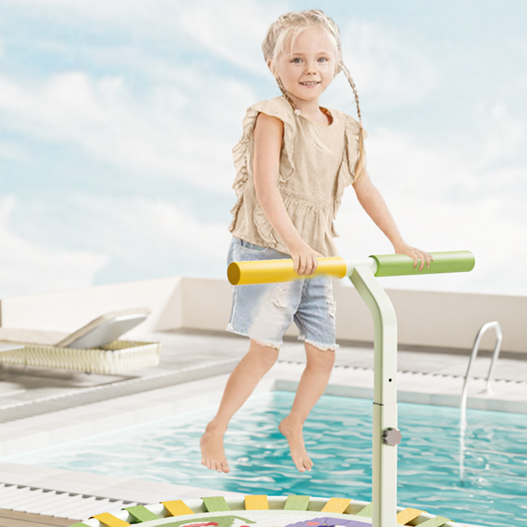 Homero Foldable Kids Trampoline with Safety Lock and Jump Surface