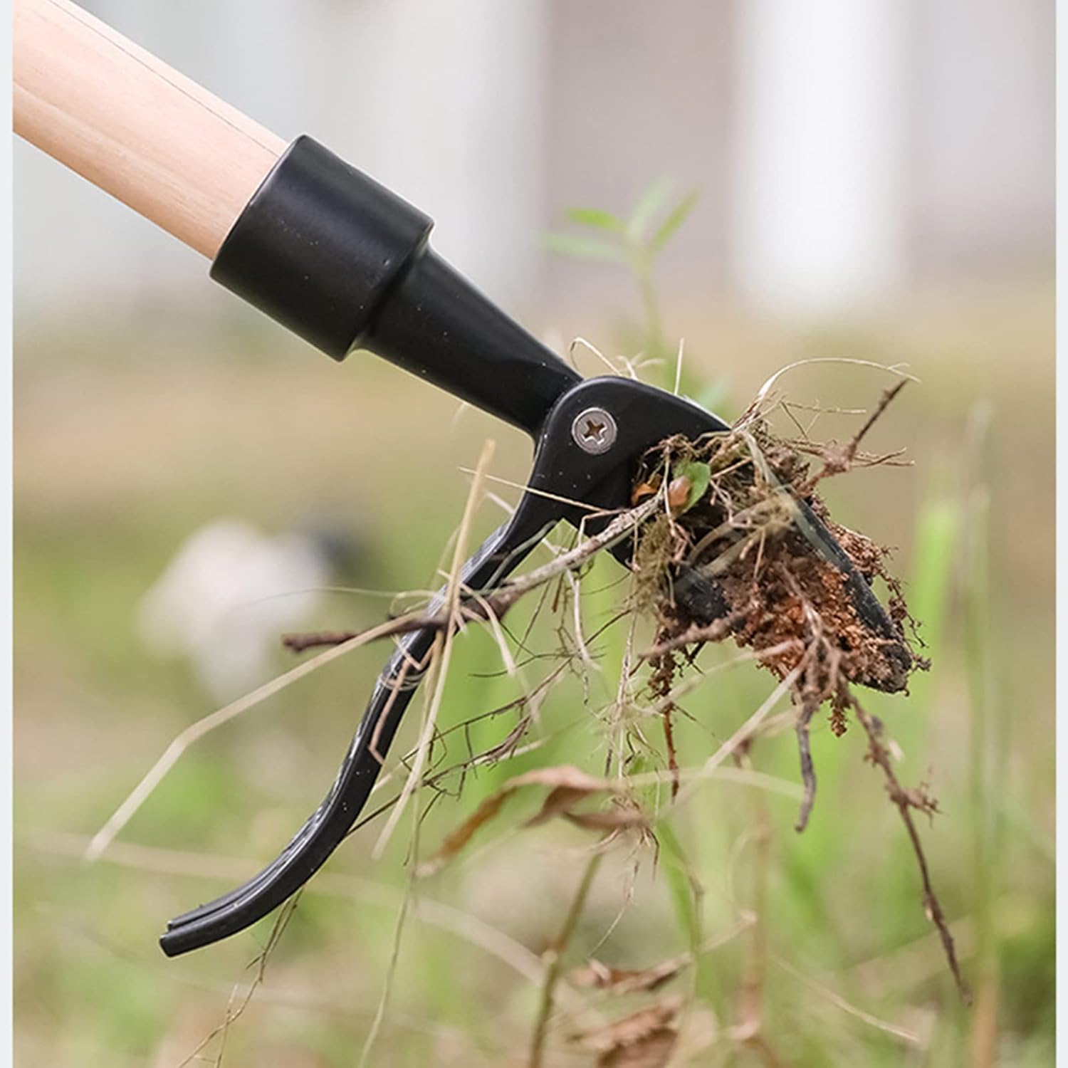 HOMERO Long Handle Steel Weeding Tool with Efficient 4-Claw Design