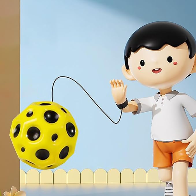 Bouncy Wristband Ball with Wrist Strap & String