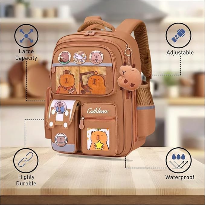 Korean Style Capybara School College Travel Backpack