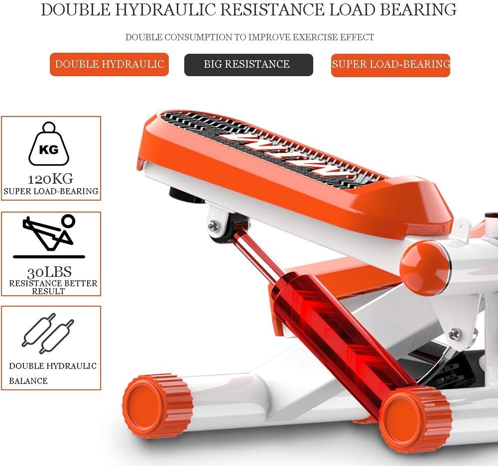 Homero Mini Fitness Stepper Machine with Adjustable Resistance Bands and LCD Display