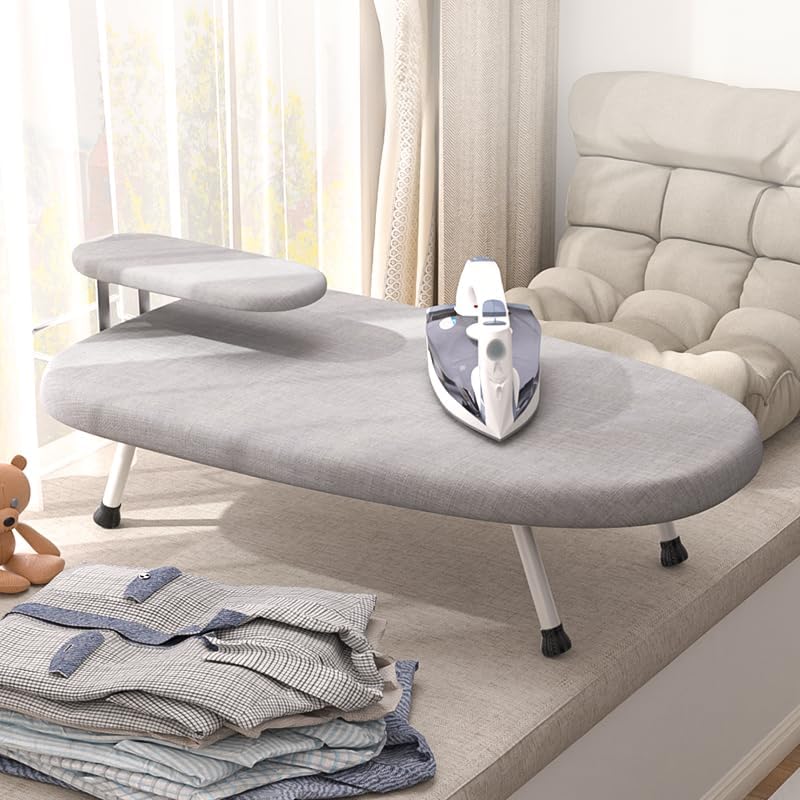 Foldable Tabletop Ironing Board with Sleeve Rest & Legs