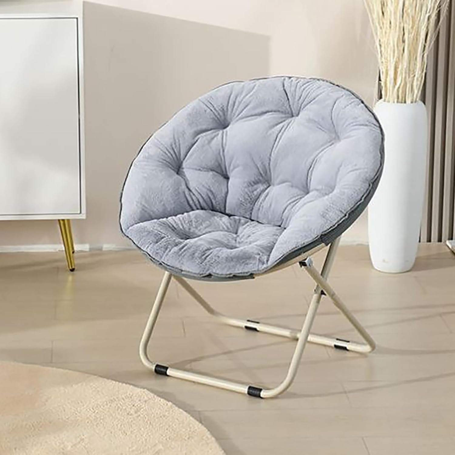 Soft Cushioned Foldable Oversized Moon Saucer Chair