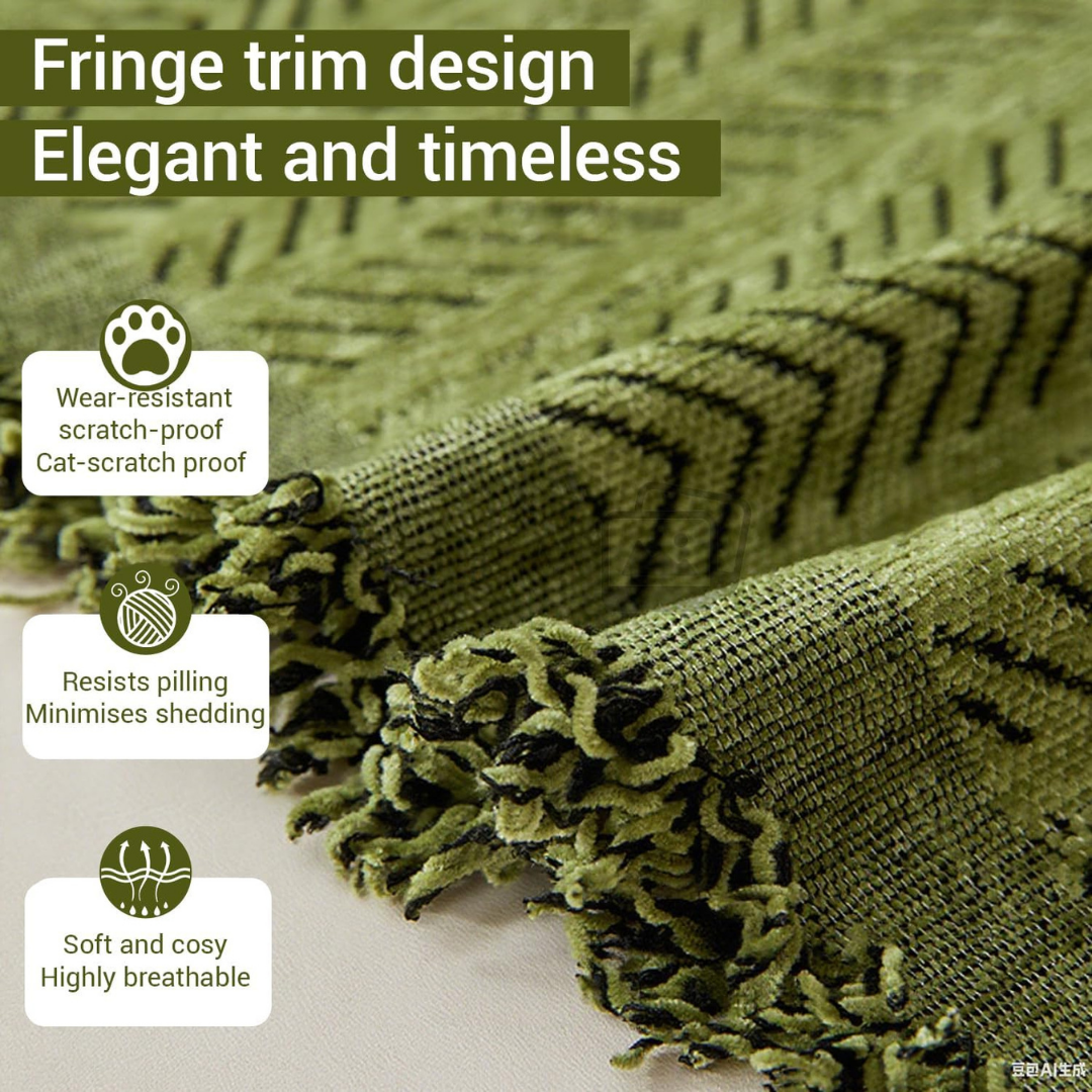 Reversible Elegant Chenille Fabric Wrinkle-Resistant Build Sofa Cover