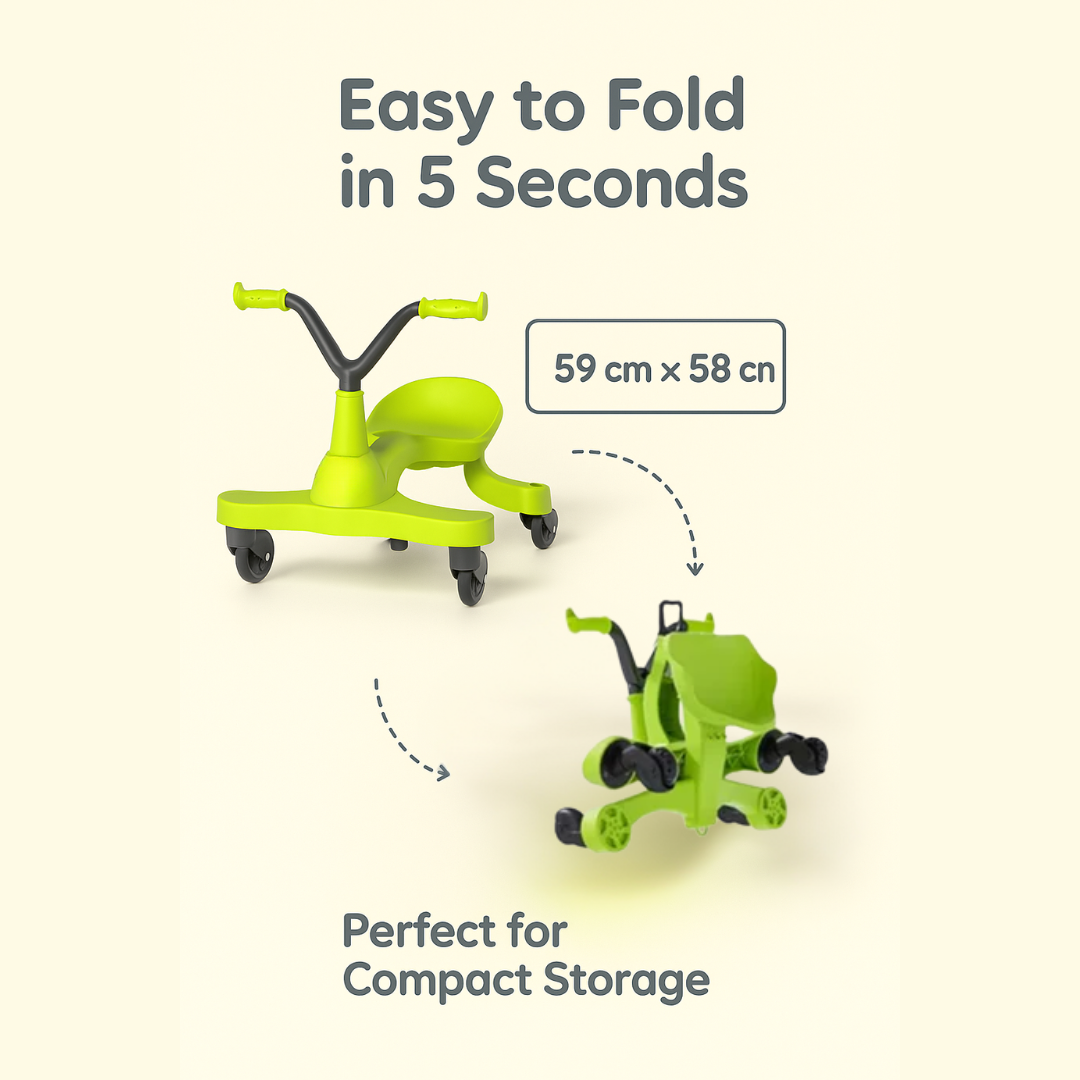 Homero 360 Degree Spin Drift Foldable Car with Ergonomic Seat