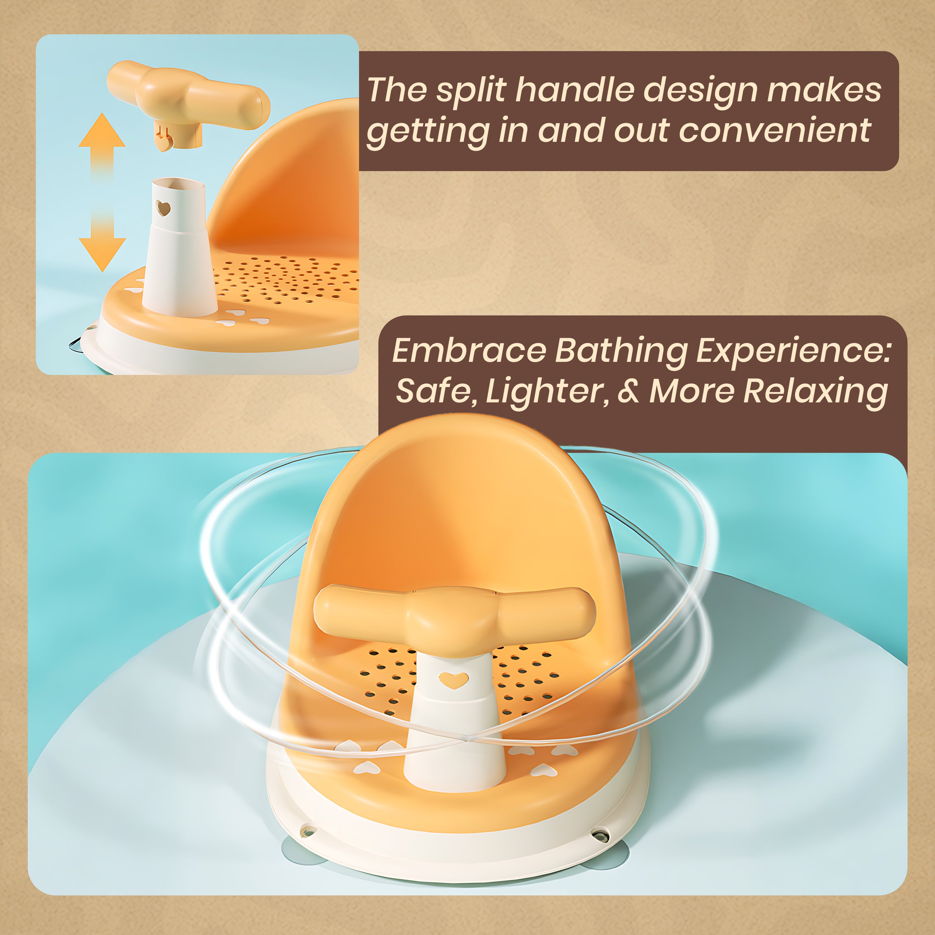 Homero Comfortable Foldable Baby Safe Bath Seat Chair