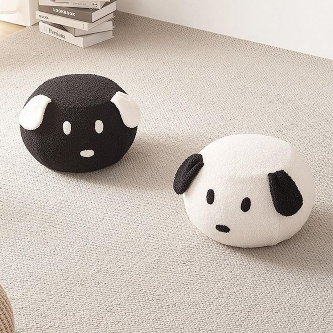 HOMERO Animal Shaped Footstool with Padded Plush Seat