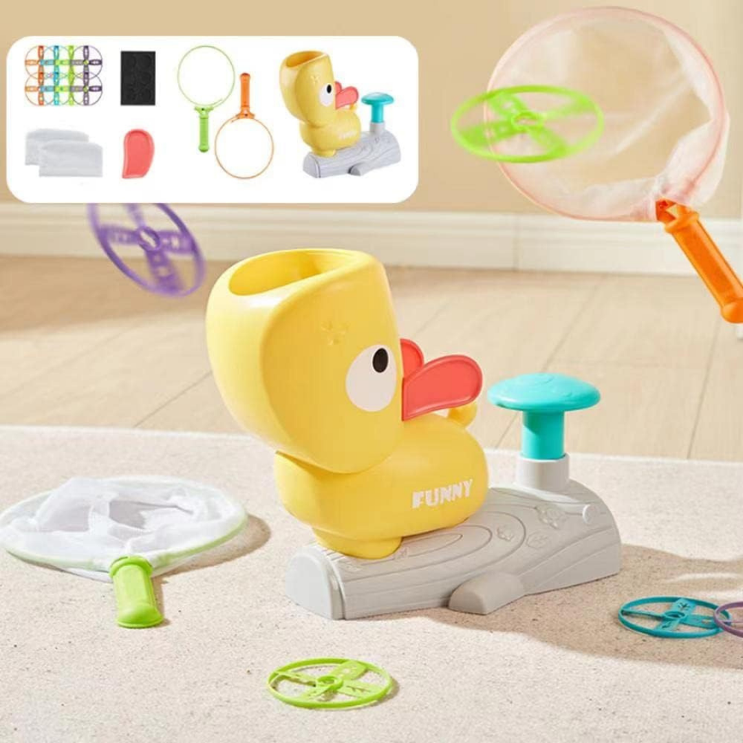 Homero Flying Disc Launcher Interactive Play Toy Duck Set