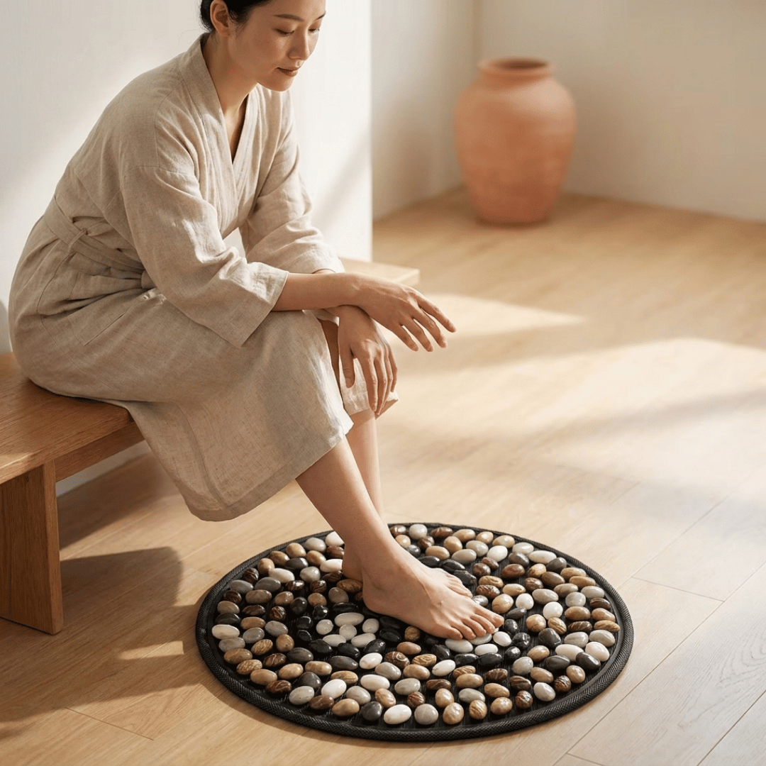 Homero Pebble Natural Soft Stone Acupressure Mat - 56cm