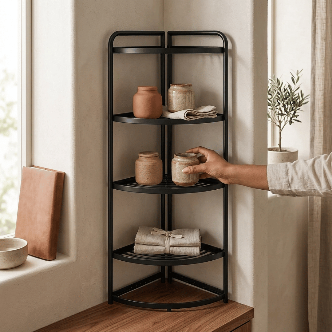 Homero Multi-Purpose Space Saving Corner Shelf Rack