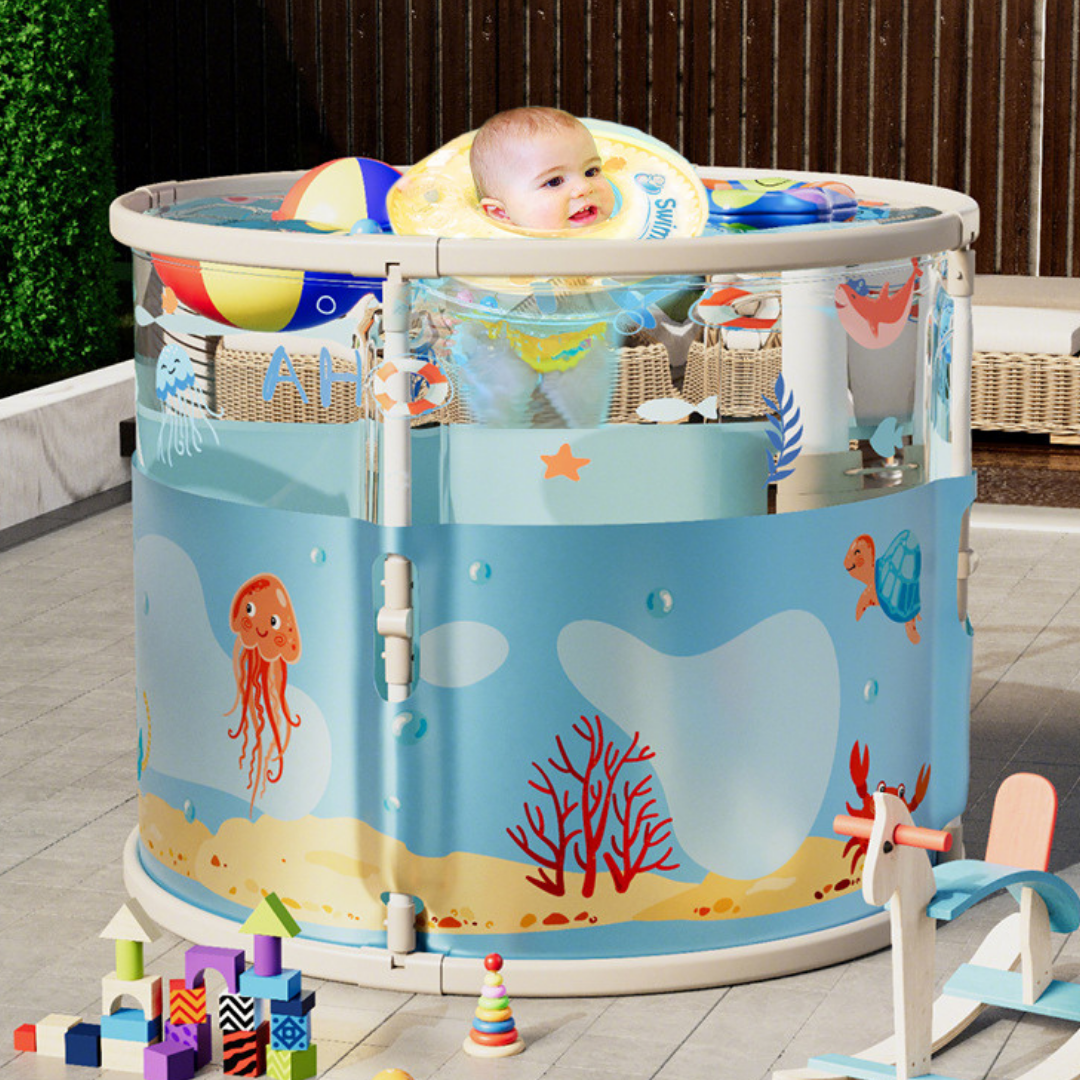 HOMERO Portable Design Transparent Foldable Large PVC Bathtub