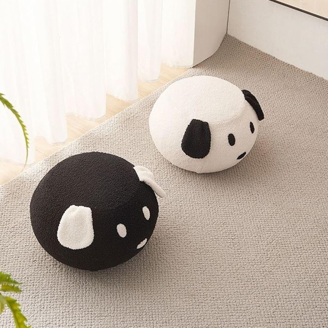 HOMERO Animal Shaped Footstool with Padded Plush Seat