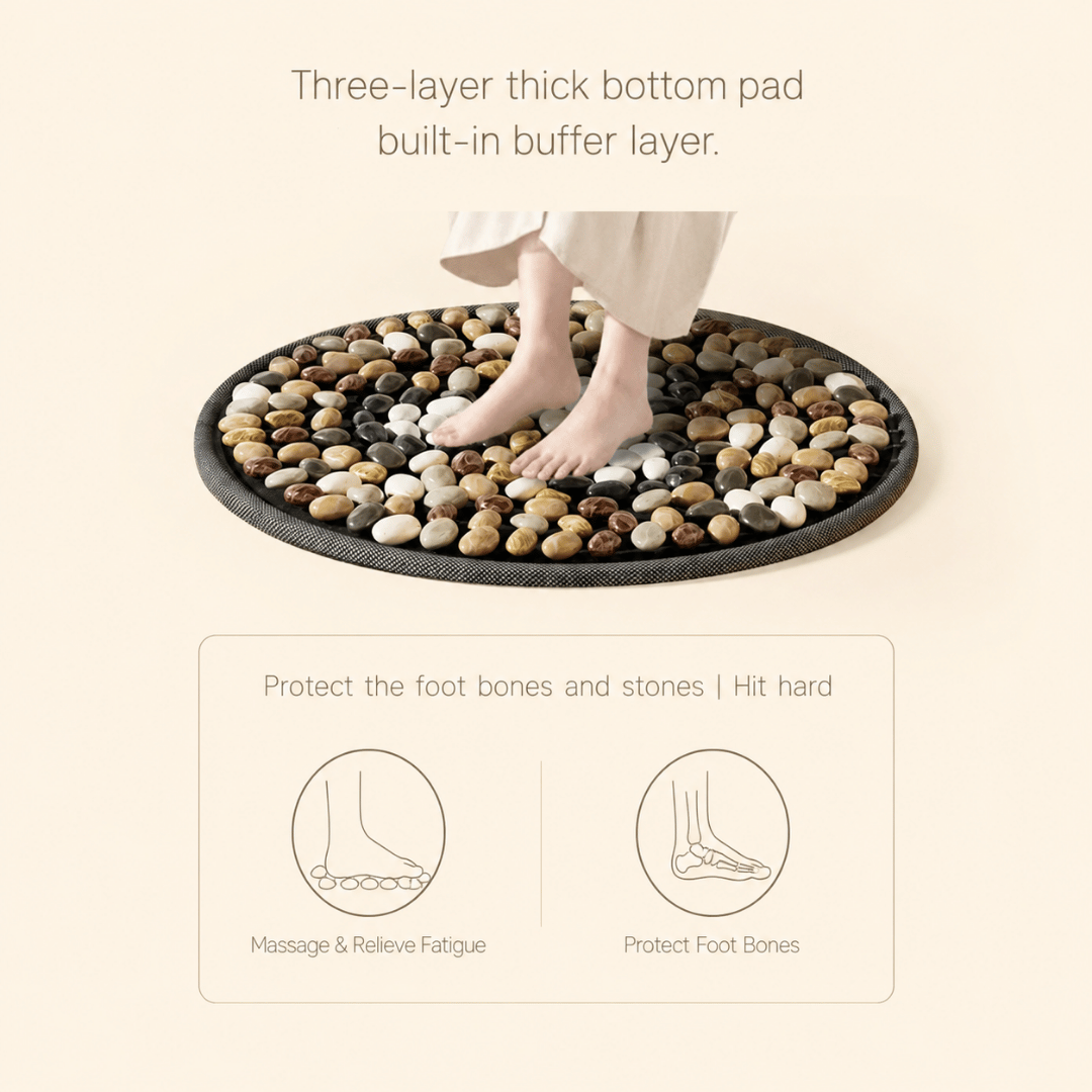 Homero Pebble Natural Soft Stone Acupressure Mat - 56cm