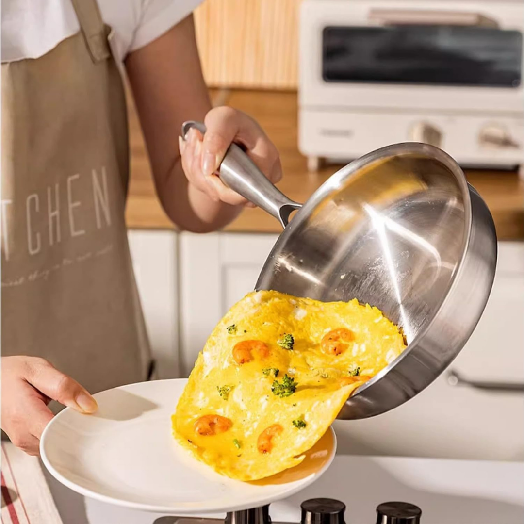 HOMERO Premium Multi-Purpose Stainless Steel Frying Pan - 26CM