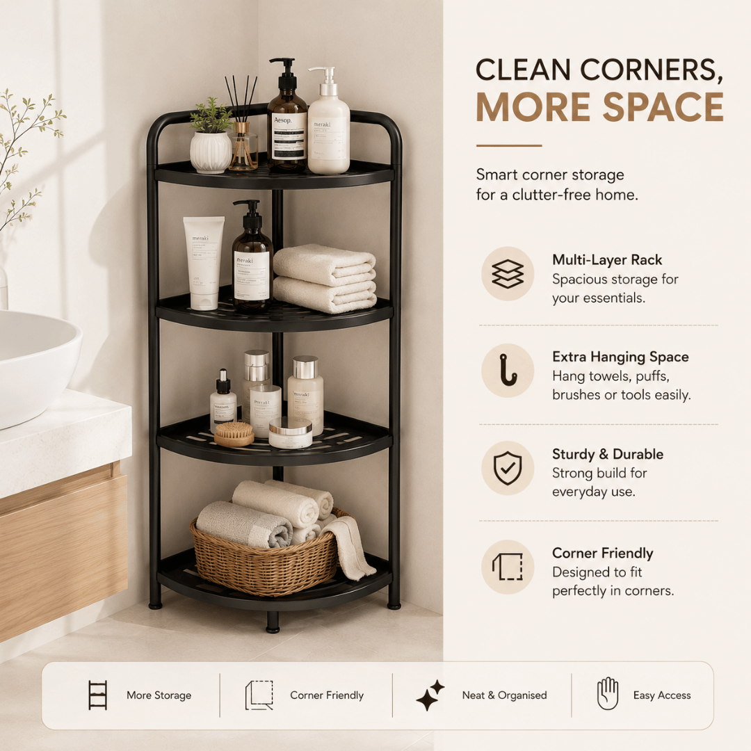 Homero Multi-Purpose Space Saving Corner Shelf Rack