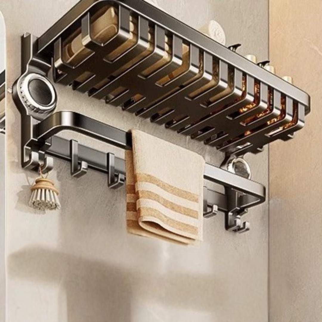 HOMERO Multi-Use Stainless Steel Space Saving Folding Storage Rack - 50cm